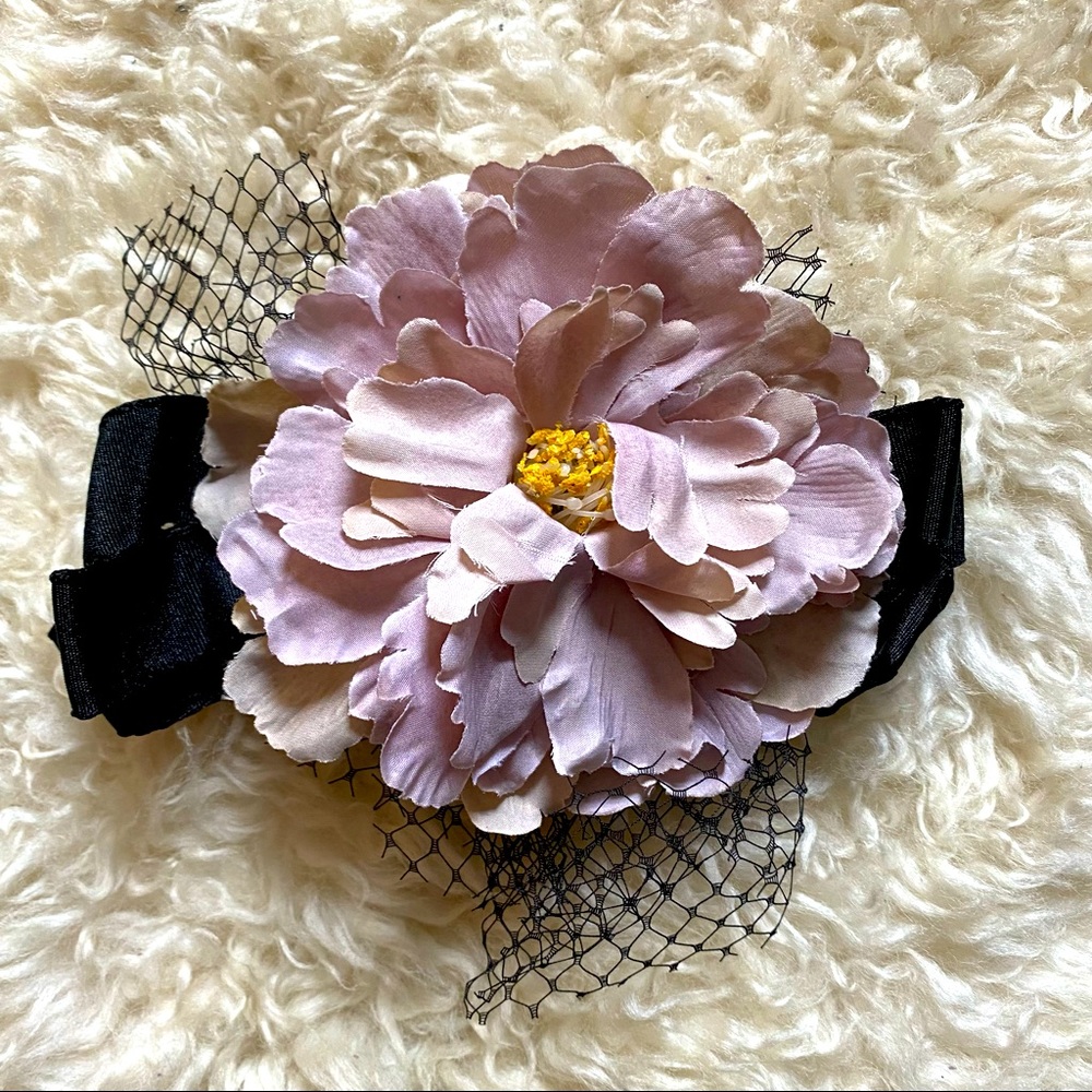 Rustic Artificial Flower Hair Clip